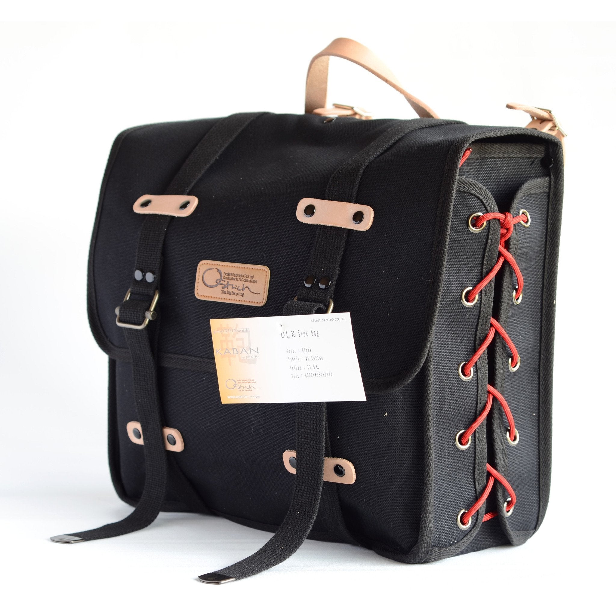 backpack for bicycles leather Ostrich DLX Pannier Bag Black – The Bicycle Store