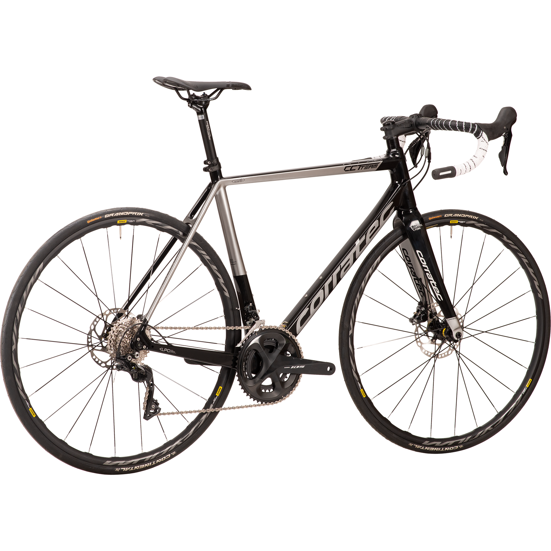 Corratec CCT Team Pro Disc Ultegra Black/Silver – The Bicycle Store