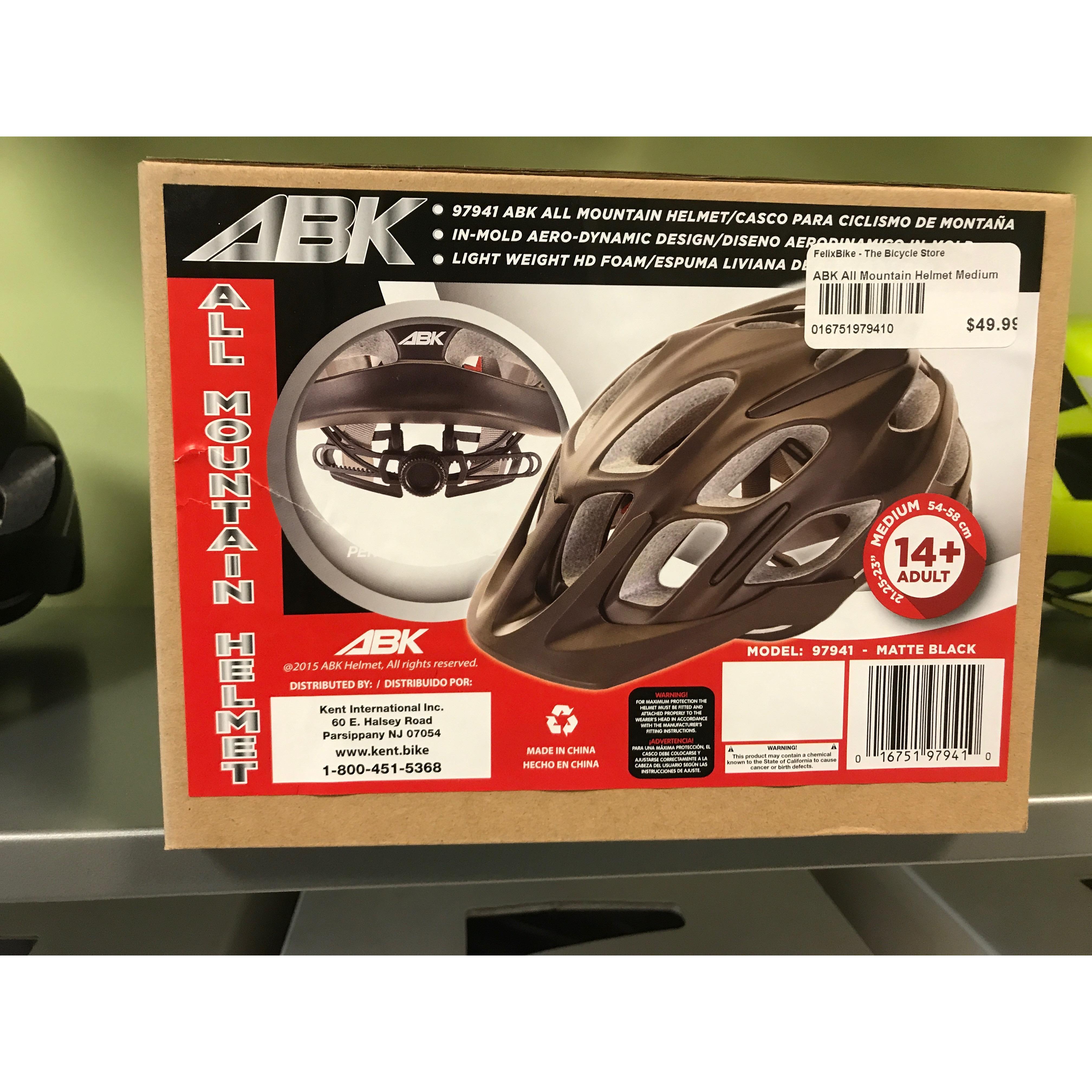 ABK Mountain Bike Helmet Black The Bicycle Store ABK Mountain Bike Helmet Black The Bicycle Store